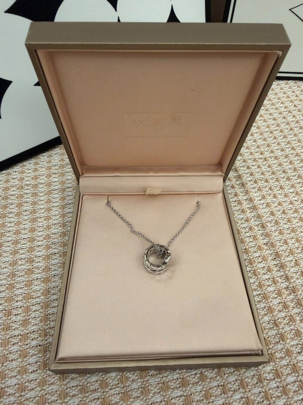 Classic Bvlgari Serpenti Diamond Pendant Necklace